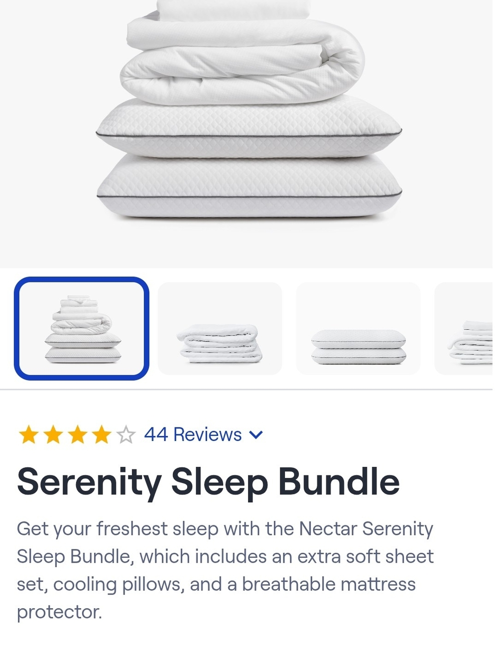 Nectar Serenity Sleep Bundle - White